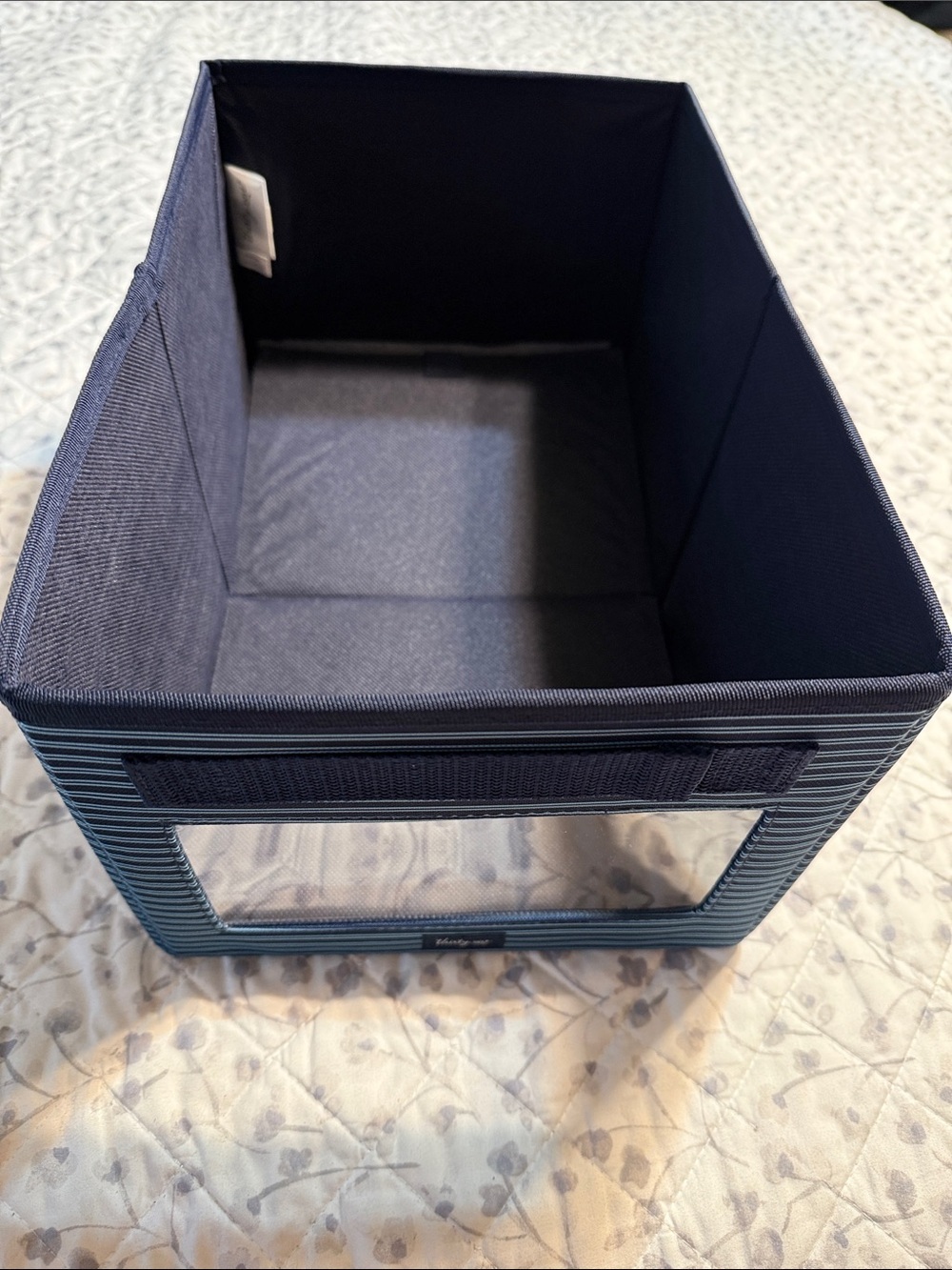 Thirty One Collapsible your way rectangular storage with Clear Window - Navy